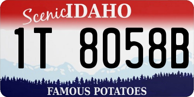 ID license plate 1T8058B