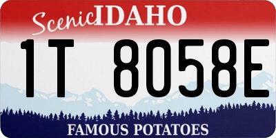 ID license plate 1T8058E