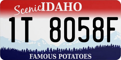 ID license plate 1T8058F