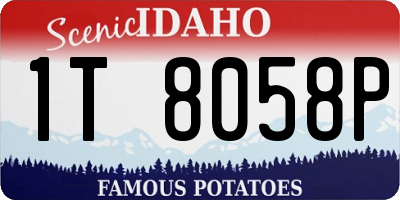 ID license plate 1T8058P