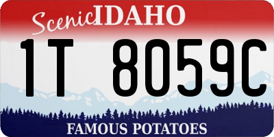 ID license plate 1T8059C