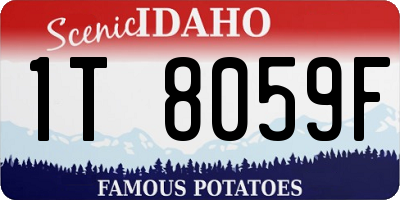 ID license plate 1T8059F