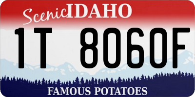 ID license plate 1T8060F