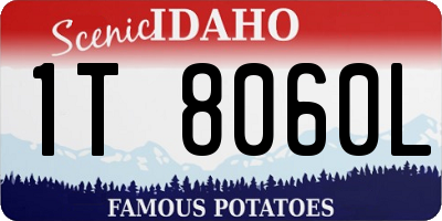 ID license plate 1T8060L