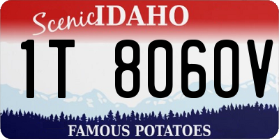 ID license plate 1T8060V