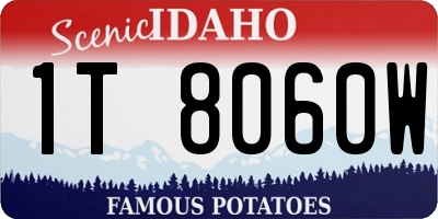 ID license plate 1T8060W