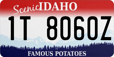 ID license plate 1T8060Z