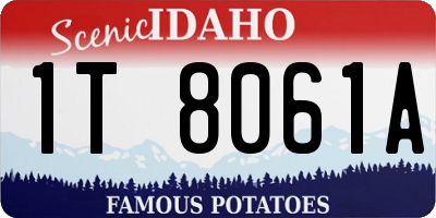 ID license plate 1T8061A