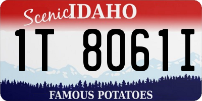 ID license plate 1T8061I
