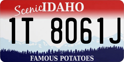 ID license plate 1T8061J