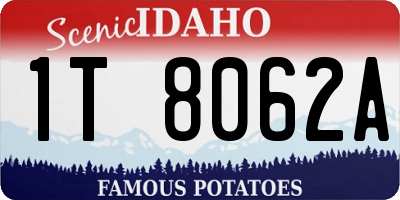 ID license plate 1T8062A
