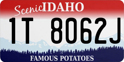 ID license plate 1T8062J