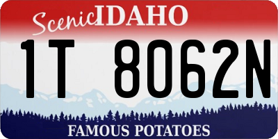 ID license plate 1T8062N