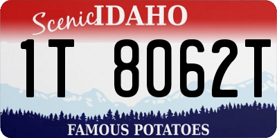 ID license plate 1T8062T