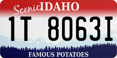 ID license plate 1T8063I