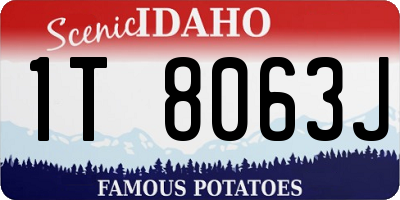 ID license plate 1T8063J
