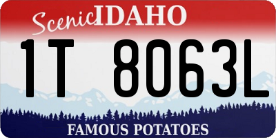ID license plate 1T8063L