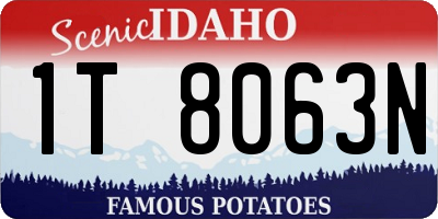 ID license plate 1T8063N