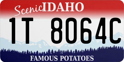 ID license plate 1T8064C