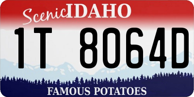 ID license plate 1T8064D