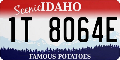 ID license plate 1T8064E