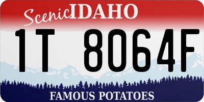 ID license plate 1T8064F
