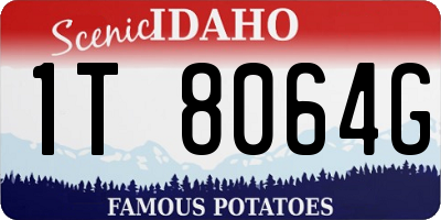 ID license plate 1T8064G