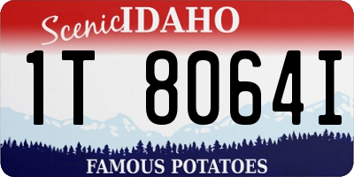 ID license plate 1T8064I