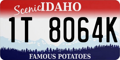 ID license plate 1T8064K