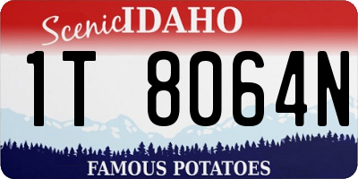 ID license plate 1T8064N