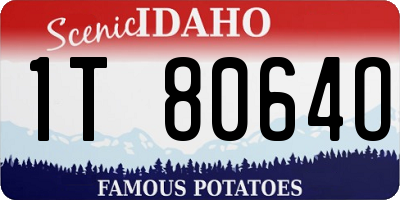 ID license plate 1T8064O