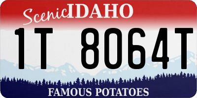 ID license plate 1T8064T