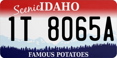 ID license plate 1T8065A