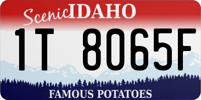 ID license plate 1T8065F
