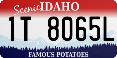 ID license plate 1T8065L