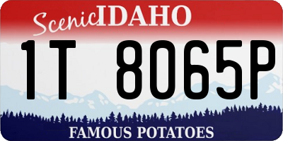 ID license plate 1T8065P