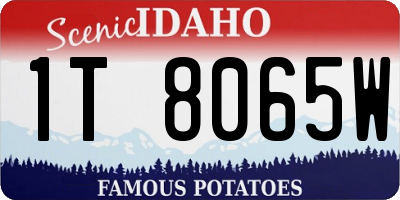 ID license plate 1T8065W