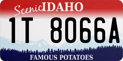 ID license plate 1T8066A