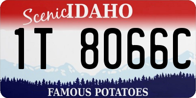 ID license plate 1T8066C