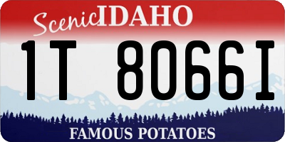 ID license plate 1T8066I
