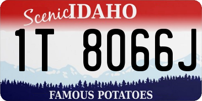 ID license plate 1T8066J