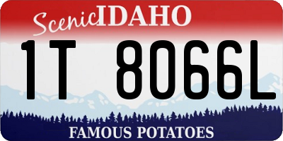 ID license plate 1T8066L