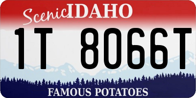 ID license plate 1T8066T