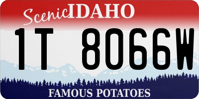 ID license plate 1T8066W