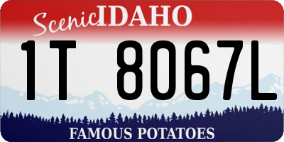 ID license plate 1T8067L