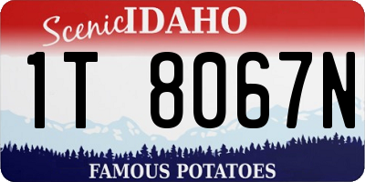 ID license plate 1T8067N