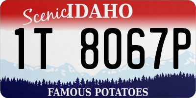 ID license plate 1T8067P