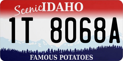 ID license plate 1T8068A