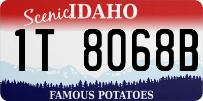 ID license plate 1T8068B