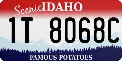 ID license plate 1T8068C
